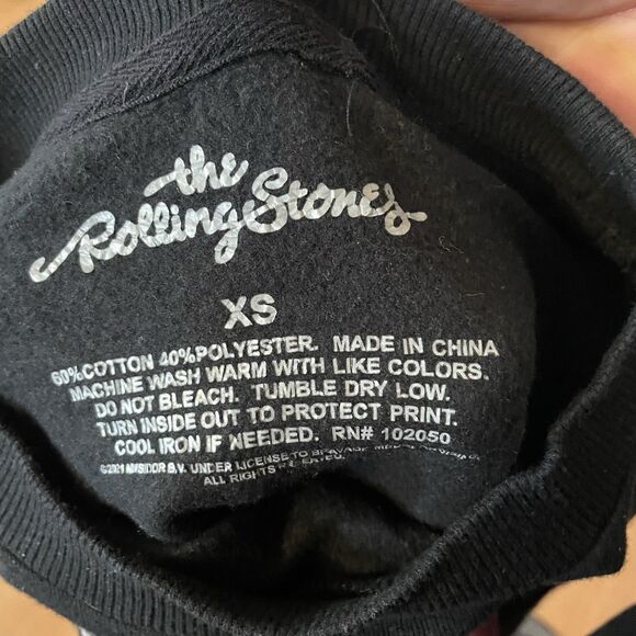 The Rolling Stones Christmas Lightweight Crop Crewneck Sweatshirt Women XS - Picture 6 of 7